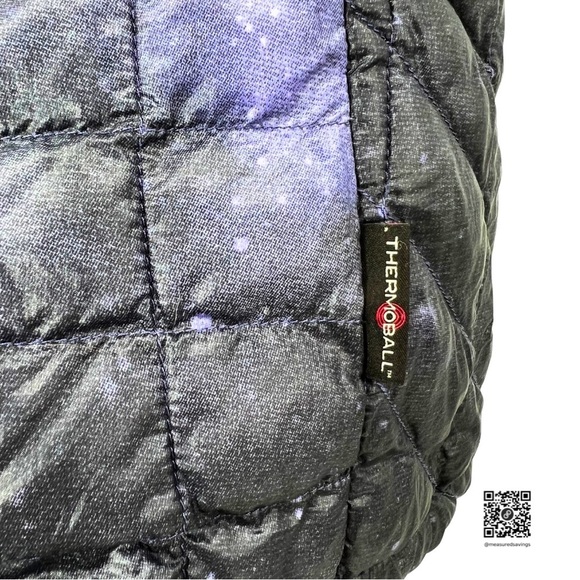 The North Face - Size Small - ThermoBall Cosmic Galaxy Purple Stars Puffer Vest - Picture 6 of 14